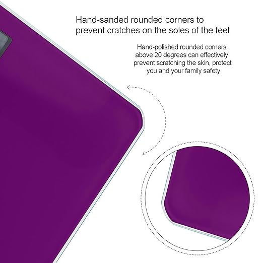 Men's Fashion Automatic Switch Digital Bathroom Weighing Scale Smart Scale Grape Purple