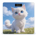 Blue-Eyed Snowball Smart Scale for Body Weight Digital Bathroom Scale Toughened Glass Weight Scale with Large LCD Backlight Display High Precision Scales Weighing Machine