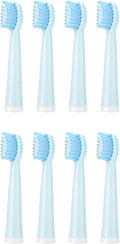 Compatible for AUX A11 Electric Toothbrush Replacement Heads Soft Brush Bristles Nozzles(8PCS Blue)