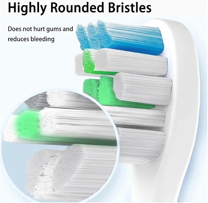 Compatible for 10pcs Replacements Toothbrush Heads for UB601/UB602/UB603/careup/CB02/CS01/SN903 Replace Brush Nozzles(White)