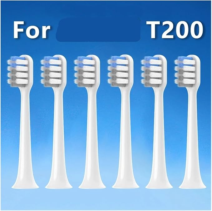 Compatible for 4/8/12/16PCS Compatible for XIAOMI MIJIA T200 Replacement Toothbrush Heads Sonic Electric Vacuum DuPon Soft Bristle Brush(White gray-20pcs)