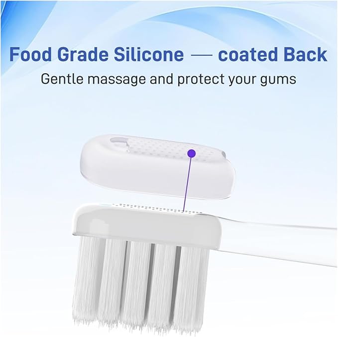 10 Pcs/Pack Replacement Toothbrush HeadsCompatible for Laifen Wave ElectricCompatible for Sensitive Transparent
