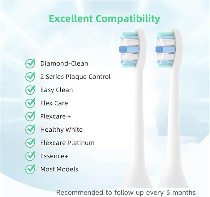 Toothbrush Brush HeadCompatible for Series 3210 3211 6150 6500 6510 6530 9342 6730 9312 9372(9034P-16Pcs)