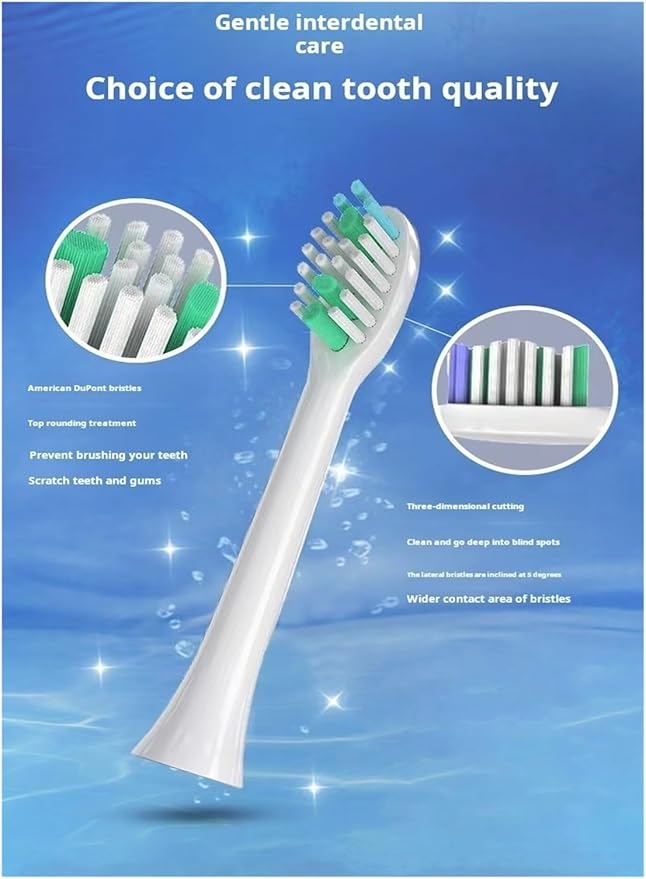 16pcs Replacement Toothbrush Heads Compatible for Hyundai X100/Sarmocare S100 S200 S600 S700 S800 S900 S710 S820