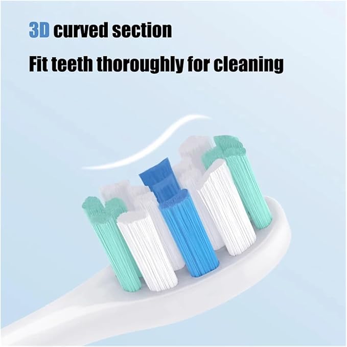 6pcs Toothbrushes HeadCompatible For UsmileY1S/Y4/U1/U2/U3/P1/P4 Soft DuPont Sonic Electric Toothbrush Clean Nozzles(6BlackishGreen)
