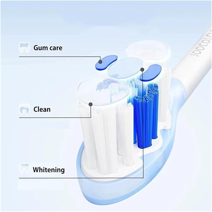 Electric Toothbrush Heads Replacement Compatible for X1 X3 X3U X5 Teeth Brush(2pcs White)