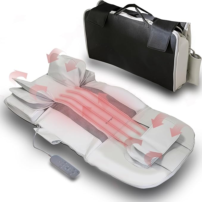 DR. WELL 2026 New Full Body Stretching Massage Mat 3D Lumbar - Neck Back Waist Hip Relaxation. 26 Powerful Air Cells 7 Massage Modes &amp 5 Intensities Levels. Foldable &amp Portable Mattress.