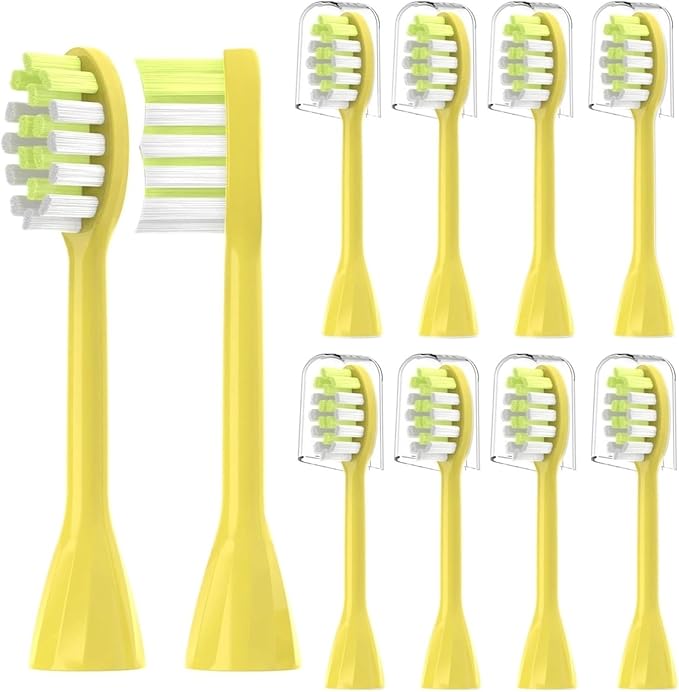 16pcs Replacement Toothbrush HeadsCompatible for Ph One Care Electric Head HY1100 HY1200 BH1022(Yellow)