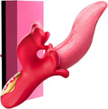 Dual Stimulation Adult for Women 10 Frequency Thrusting Stimulation Modes with Strong Suction Cup for Hands Free Play Automatic Electric Machine Tool for Women Pleasure (Red2)