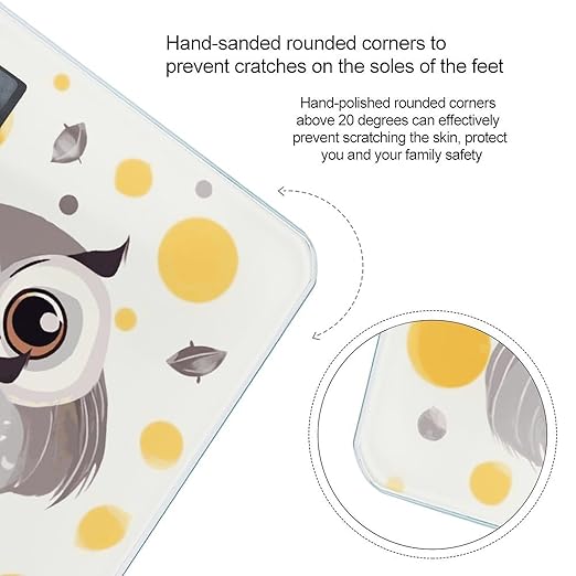 Animal Cartoon Owls Cute Bathroom Scale Ultra-Bright Liquid Crystal Screen Weight Scale Accurate Bathroom Body Scales for Body Weight Bathroom Pet Home Bedroom Gift-Giving