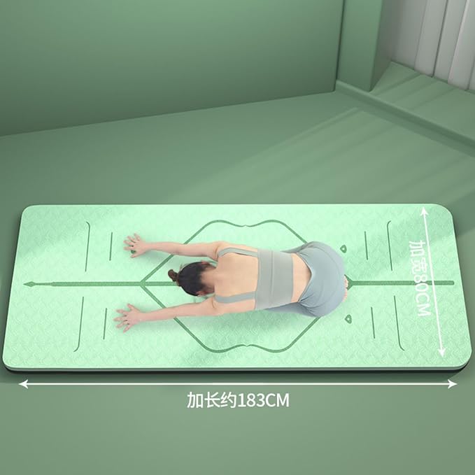 超大双人 Yoga Fitness Workouts Massage 瑜伽垫加厚加宽加长防滑垫子地垫家用舞蹈练功TPE垫 HomeOffice Body electric massagers
