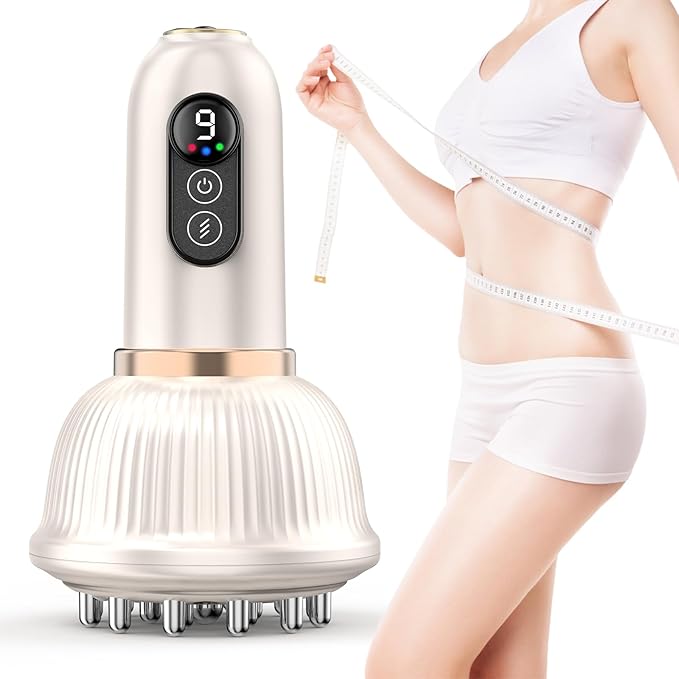 Lymphatic Drainage Massager &amp Anti-Cellulite Tool - Body Sculpting Machine with Microcurrent Light Heat &amp Vibration for Legs Arms Belly | Reduces Stretch Marks &amp Cellulite