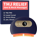 TMJ Relief Products Jaw TMJ Massager with Vibration and Heating Ergonomic Multi-Needle TMJ Massage Tool for Jaw &amp Neck Pain Clenching &amp Teeth Grinding (Blue)