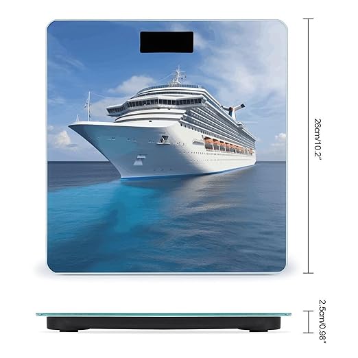 Cruise Ship Bathroom Scale Weight Scale for Body WeightHighly Accurate Digital Weighing Machine Clear LED Display Digital Bathroom Body Scale 400lb/182kg