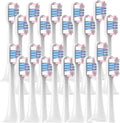 20/50 Pieces Replacement Brush Heads for Xiaomi T300/T500/T700 Soft Bristle Electric Toothbrush nozzles(20WhiteBluePink)