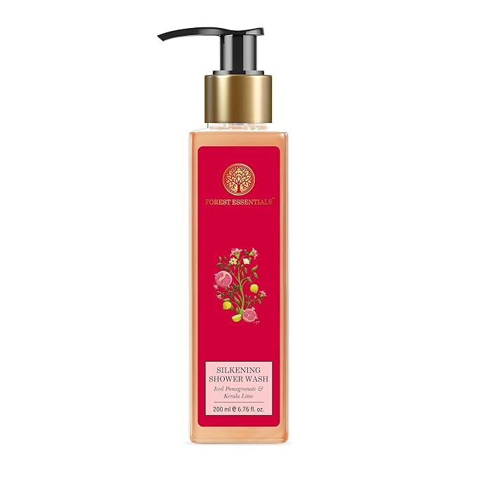 Forest Essentials Silkening Shower Wash Iced Pomegranate with Fresh Kerala Lime 200ml
