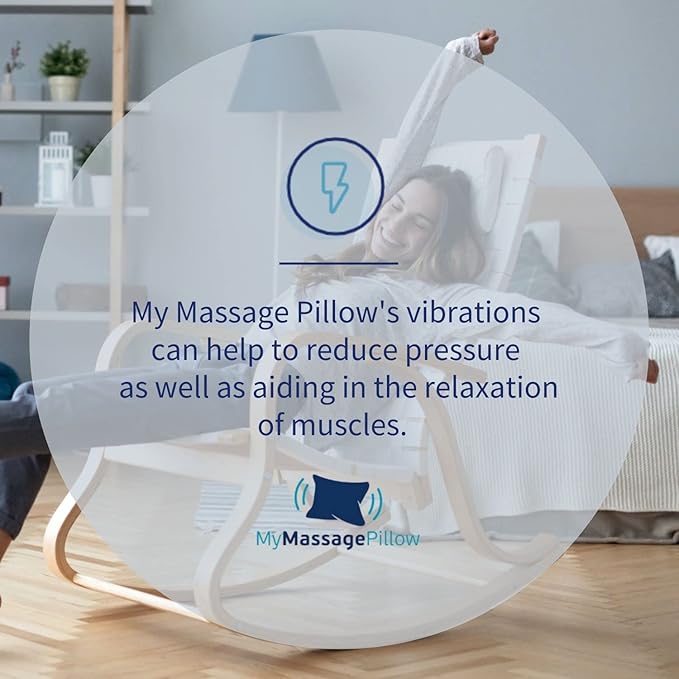 My Massage Pillow- Pressure Activated Massage Vibrating Massage Pillow Mymassagepillow Helps Relieve Back Pain and Foot Pain Great for Circulation! (Modern Taupe)