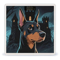 Doberman Pinscher Weight Scale Cute Bathroom Scale for Body Highly Accurate Digital Weighing Machine for People Compact LCD Display Scales with Sturdy Toughened Glass Scales