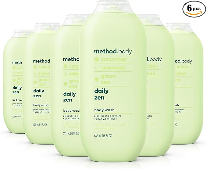 Method Body Wash Daily Zen Paraben and Phthalate Free 18 oz (Pack of 6)
