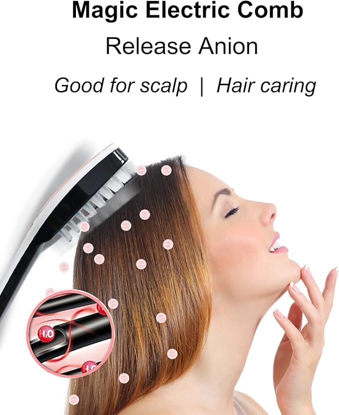 Scalp Massager Electric Scalp Massage Brush Hair Massage Brush Electric Head Scratcher Massage Comb with Soft Rubber