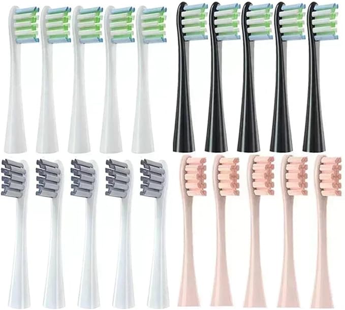 Compatible for Oclean One/ Air2 /SE/X/X PRO/ Z1/ F1 Sonic Electric Toothbrush Head 10 Pcs Replaceable Brush with Independent Package(5Pink5Gray)