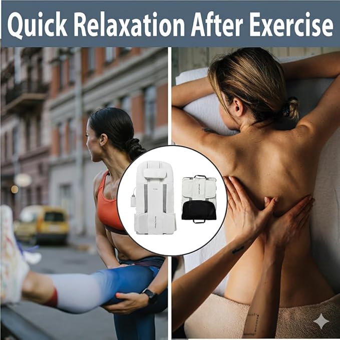 DR. WELL 2026 New Full Body Stretching Massage Mat 3D Lumbar - Neck Back Waist Hip Relaxation. 26 Powerful Air Cells 7 Massage Modes &amp 5 Intensities Levels. Foldable &amp Portable Mattress.