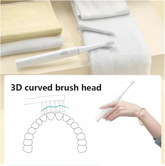Compatible for MIJIA T100 Replacement Brush Heads Sonic Electric Toothbrush Vacuum Soft Bristle Suitable Nozzles 10Pcs Clean(5Pink 5White)