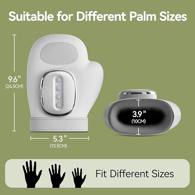 Hand Massager with Heat and Compression 3 Massage 3 Temperatures 5 Compression Models for Carpal Tunnel Relief Arthritis and Hand Muscle Relaxation Hand Massage Gift for Men&ampWomen