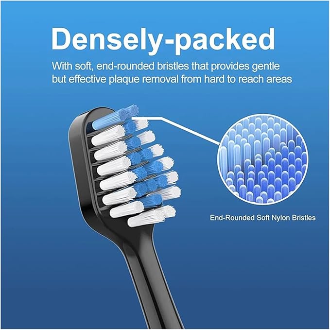 Replacement Toothbrush Heads Gentle&ampEffects 10 Pcs Brush RefillsCompatible for WaterpikComplete Care 5.0/9.0 (WP-861/CC-01)(10 White)