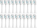 Compatibility for Mijia T300/T500/T700 Sonic Electric Toothbrush Heads Replaceable Refill Nozzles 4 Colors with Anti-Dust Caps 4/20Pcs(20Wite)