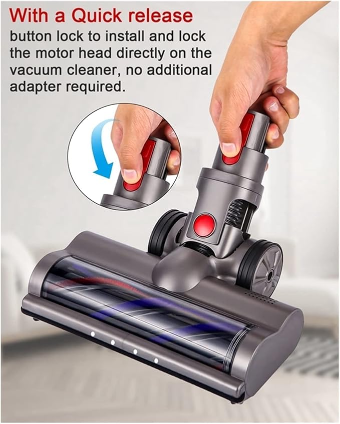Turbo Electric Motorized Brush Compatible for Dyson V7 V8 V10 V11 V15 Brush Cleaner Head(Bleu)