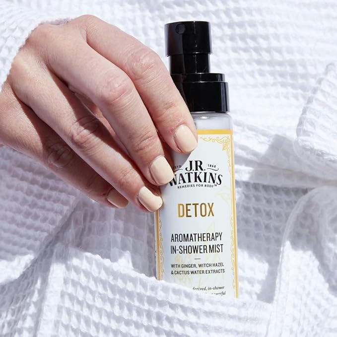 J.R. Watkins Detox Aromatherapy in-Shower Mist Natural Turmeric &amp Citron 4 oz