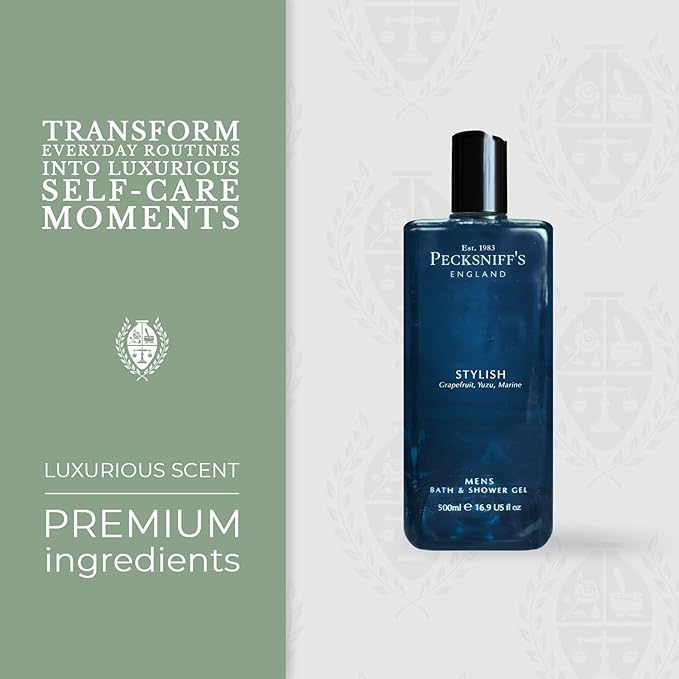 Pecksniff's Men's Luxurious Moisturizing Bath &amp Shower Gel (Stylish)
