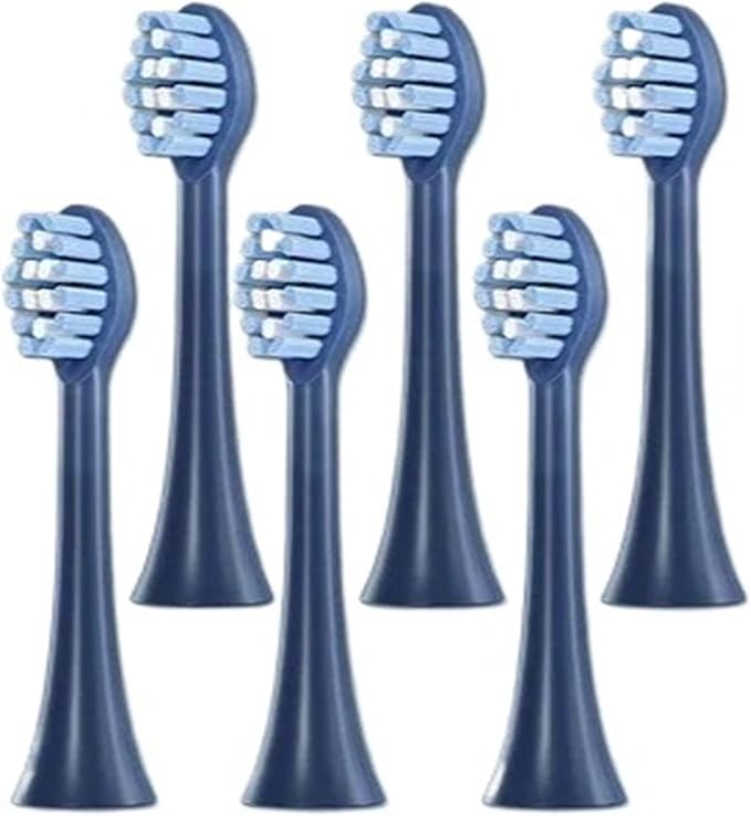12pcs Brush Heads Compatible for FLYCO Electric Toothbrush Head TH01 FT7105/FT7106/FT7205 Universal Replacement(12PCS Black Blue)