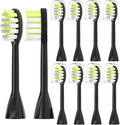 10pcs Replacement Toothbrush HeadsCompatible for Ph One Care Head HY1100 HY1200 BH1022(Black)