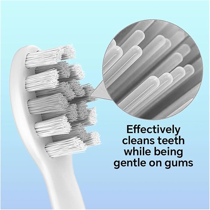AccessoriesCompatible for XiaomiSonic Electric Toothbrush Replacement Brush Heads Toothbrushes Head Compatible for MijiaT300 T500/C T700(White-2 Pcs)