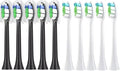 10PCS Brush Heads Compatible for Philips H X3/6/8/9 Series Toothbrush Vacuum Packaged Replacement Toothbrushes(5white-5 Black)