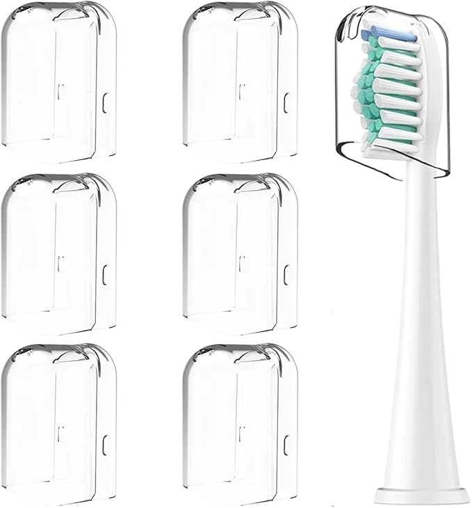 Compatible For6 Pcs Reusable Toothbrush Head Covers Compatible with Philips Sonicare Electric Heads for Storage in Home and Travel