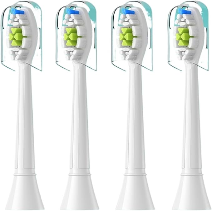 4/8/12/16pcs Replacement Toothbrush Heads Compatible for Philips Sonicare Soft Electric Brush Head 4100 6500 6100 7500 5(4pcs White)