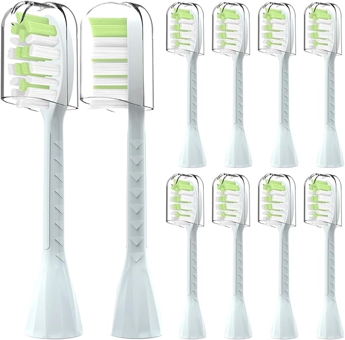 10Pack Toothbrush Replacement HeadsCompatible with HY1200/06 BD1003/AZ(Gray)