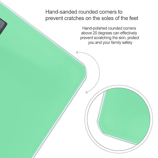 Digital Bathroom Weighing Scale Energy Saving Scale Smart Scale for Body Weight Bright Green