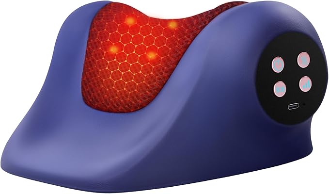 Neck Stretcher Cervical Traction Device3 Adjustable Modes Neck Traction Device Portable Heated Wireless Neck and Shoulder Relaxer Corrector Pillow for TMJ Pain Relief and Cervical Spine Alignment