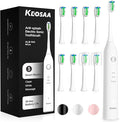 Sonic Vibrating Toothbrush with Pressure Sensor Rechargeable Tooth Brush with 8 Brush Heads 3 Modes 33000VPM 2-Min Timer One Charge Lasts for 30 Days 3D Rounded Soft Bristles IPX7 Waterproof