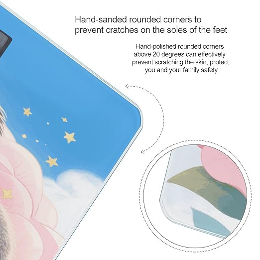 Cute Koala Weight Scale Large Digital Bathroom Scales with Bright LED Display Non Slip Digital Scale and Step On Fashion Weighing Machine for Body