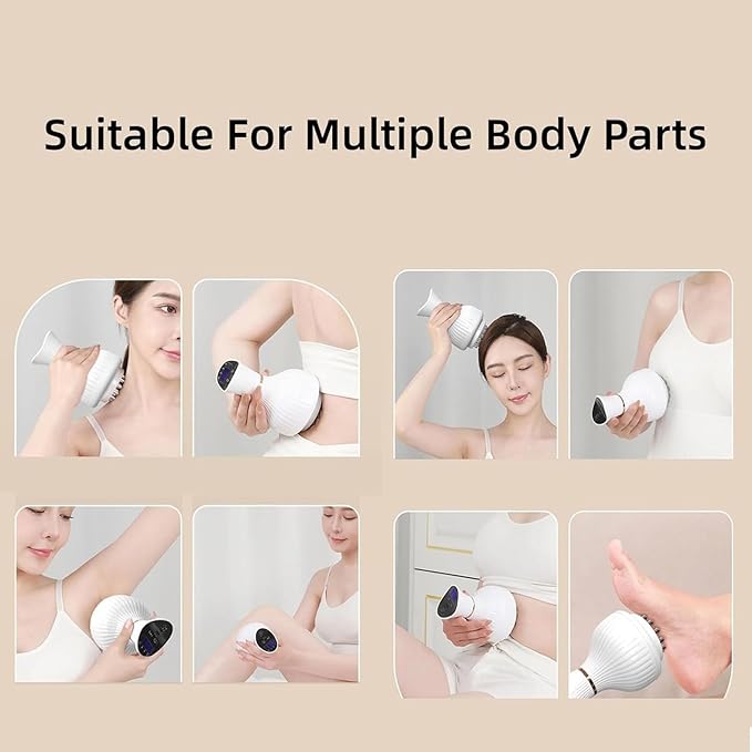 Neuro Relief Home Pro Massager Cleanse 4-in-1 Leg Massager Cordless Handheld Leg Massager for Shoulder Foot Full Body Electric Meridian Massage Brush for Muscle Pain Relief (1Set)