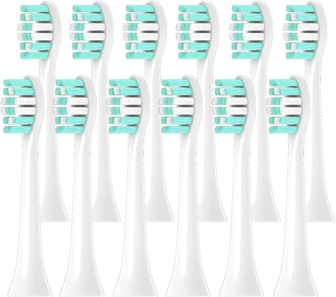 4/8/12/16PCS Compatible for Philips HX6021 Replacement Toothbrush Heads Sonic Electric Vacuum DuPon Soft Bristle Brush(PHILIPS-12pcs)