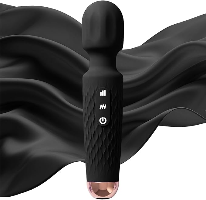 Personal Massager - 4H Max Runtime &amp Ultra-Quiet - Waterproof - 20 Modes 8 Speeds for Deep Tissue Back Massage Post-Workout Recovery and Neck Muscle Relaxation（LX-Blcak）