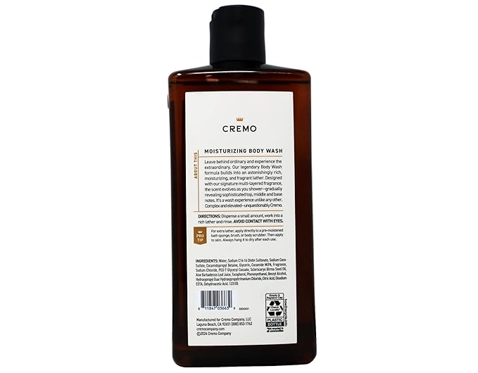 Cremo Body Wash Set 16 FL OZ - Palo Santo Italian Bergamot Golden Amber Skin-Moisturizing Formula 16 FL OZ Each