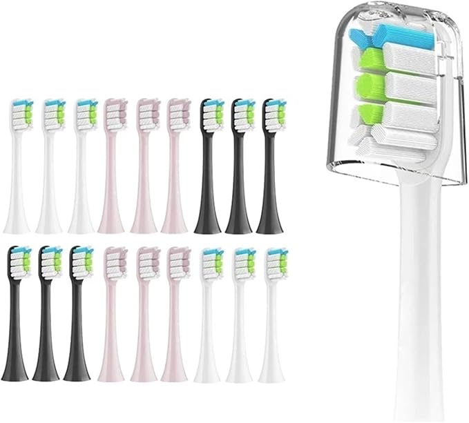 Toothbrush Vacuum BristleCompatible for X3 X5 X3U X1 V1 V2(4Black 3White)