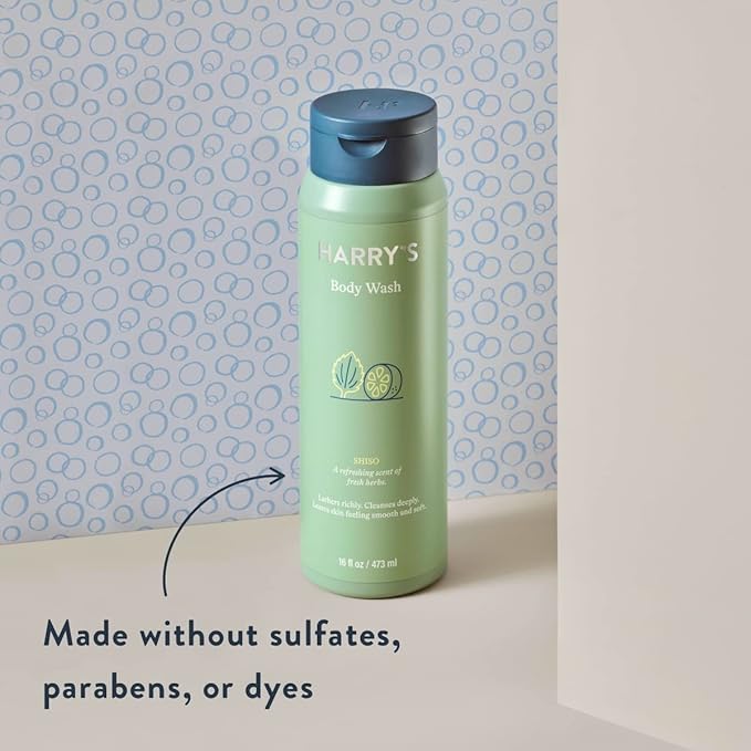 Harry's Men's Body Wash - Shiso - 16 Fluid Ounce Pack of 4 (Packaging May Vary)